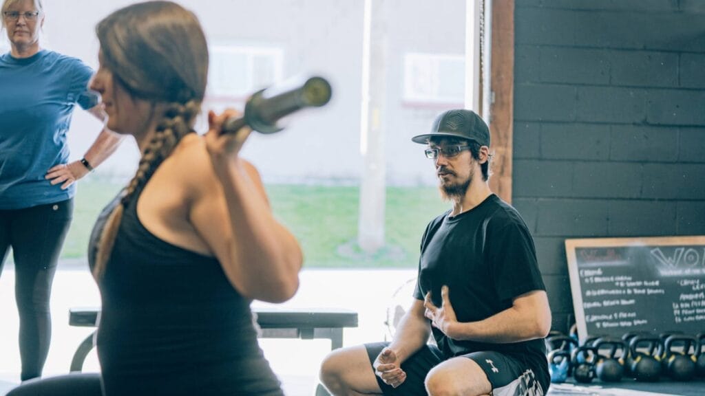 Girl at her first training session
